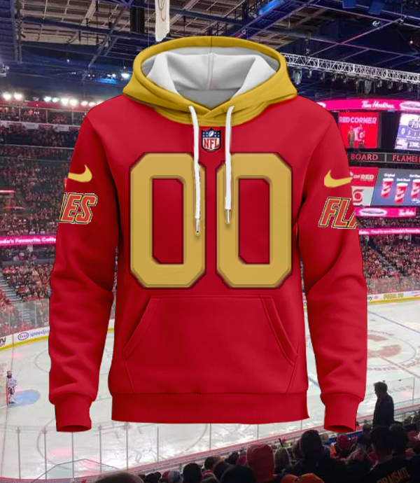 LIMITED EDITION - NEW CUSTOMIZED NHL17 CGF CALGARY FLAMES UNISEX T-SHIRT, POLO, HOODIE & JACKETS