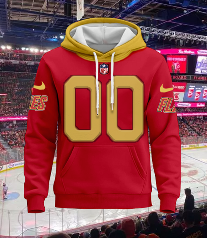 LIMITED EDITION - NEW CUSTOMIZED NHL17 CGF CALGARY FLAMES UNISEX T-SHIRT, POLO, HOODIE & JACKETS
