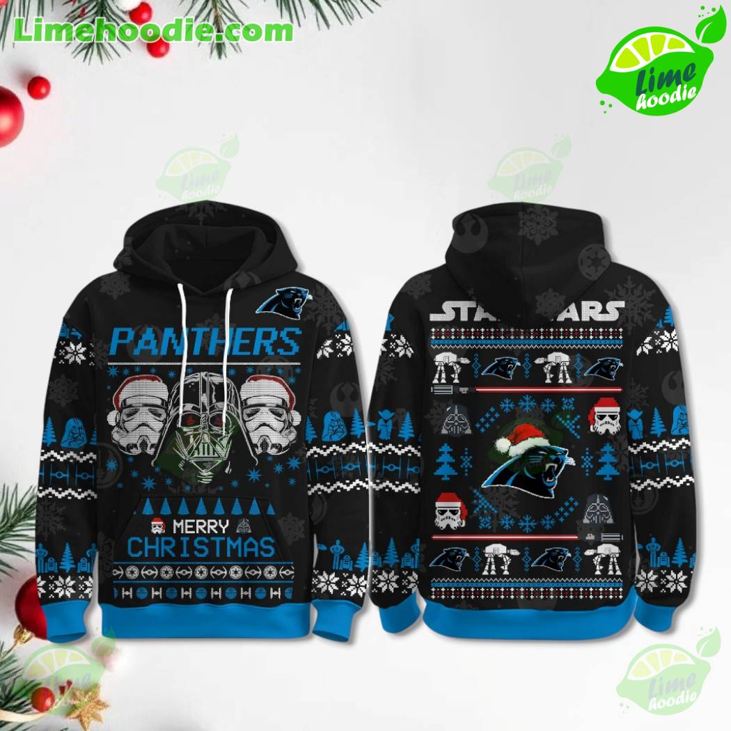 LIMITED EDITION - NEW CUSTOMIZED NFL23 CLP CAROLINA PANTHERS MERRY CHRISTMAS HOODIE, ZIP HOODIE, SWEATSHIRT