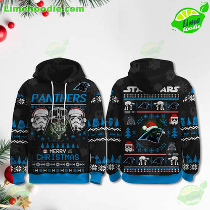 LIMITED EDITION - NEW CUSTOMIZED NFL23 CLP CAROLINA PANTHERS MERRY CHRISTMAS HOODIE, ZIP HOODIE, SWEATSHIRT