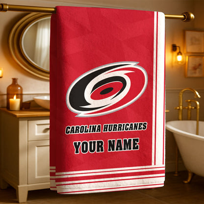 LIMITED EDITION - NEW CUSTOMIZED NHL07 CLH CAROLINA HURRICANES BEACH & BATH TOWEL