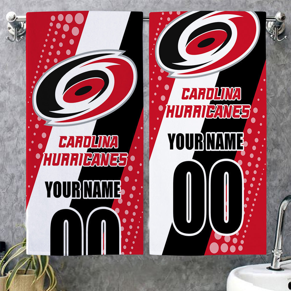 LIMITED EDITION - NEW CUSTOMIZED NHL07 CLH CAROLINA HURRICANES BEACH & BATH TOWEL