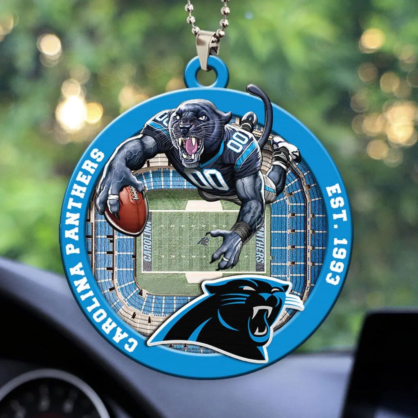 LIMITED EDITION - NEW CUSTOMIZED NFL23 CLP CAROLINA PANTHERS ORNAMENT