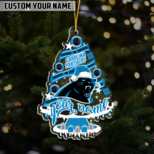 LIMITED EDITION - NEW CUSTOMIZED NFL23 CLP CAROLINA PANTHERS ORNAMENT