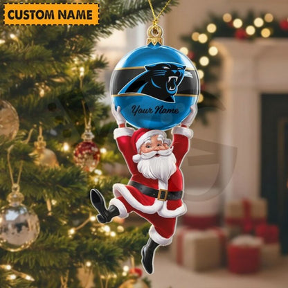 LIMITED EDITION - NEW CUSTOMIZED NFL23 CLP CAROLINA PANTHERS CHRISTMAS ACRYLIC ORNAMENT