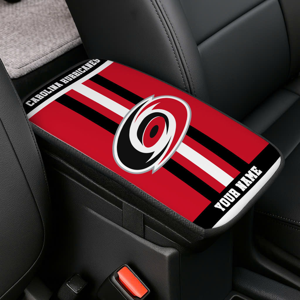 LIMITED EDITION - NEW CUSTOMIZED NHL07 CLH CAROLINA HURRICANES CAR ARMREST PAD COVER