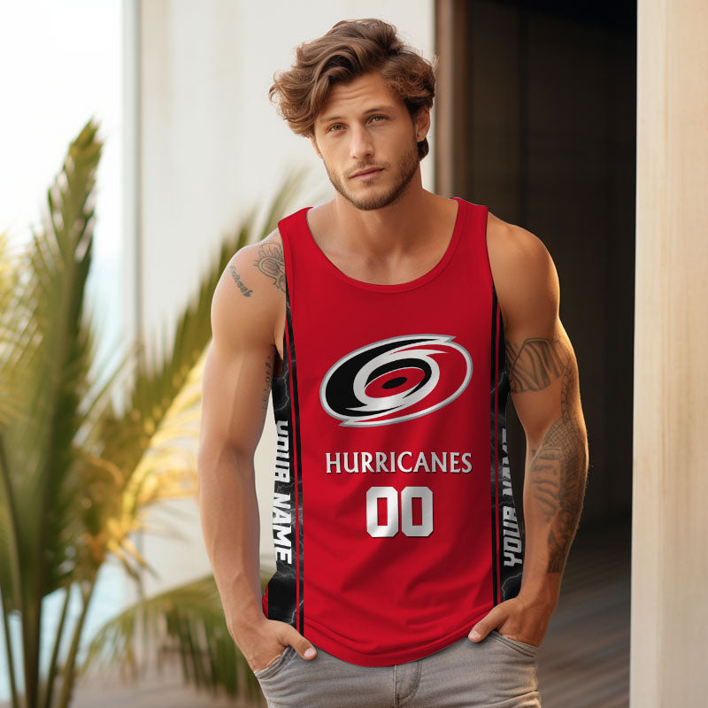 LIMITED EDITION - NEW CUSTOMIZED NHL07 CLH CAROLINA HURRICANES UNISEX TANK TOP