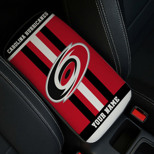 LIMITED EDITION - NEW CUSTOMIZED NHL07 CLH CAROLINA HURRICANES CAR ARMREST PAD COVER
