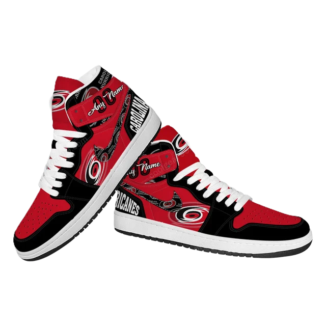 LIMITED EDITION - NEW CUSTOMIZED NHL07 CR HURRICANES AIR JORDAN SNEAKERS