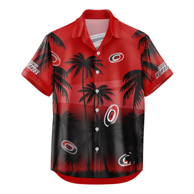 LIMITED EDITION - NEW CUSTOMIZED NHL07 CLH CAROLINA HURRICANES UNISEX HAWAIIAN SHIRT & SHORTS SET