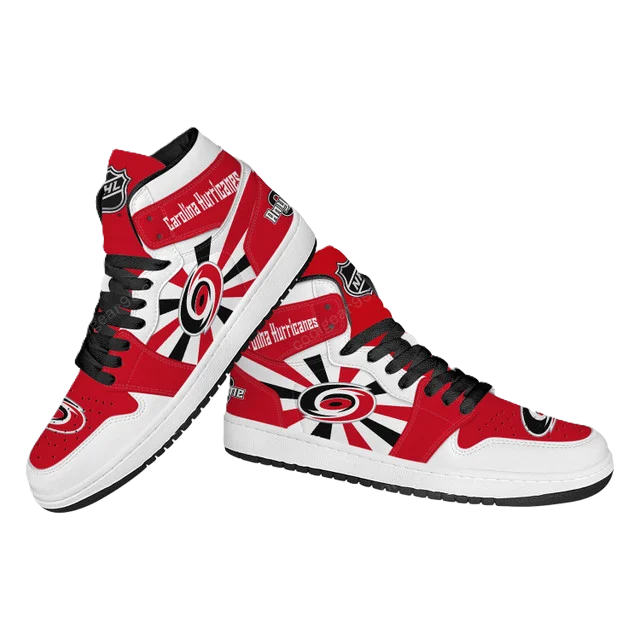 LIMITED EDITION - NEW CUSTOMIZED NHL07 CR HURRICANES AIR JORDAN SNEAKERS