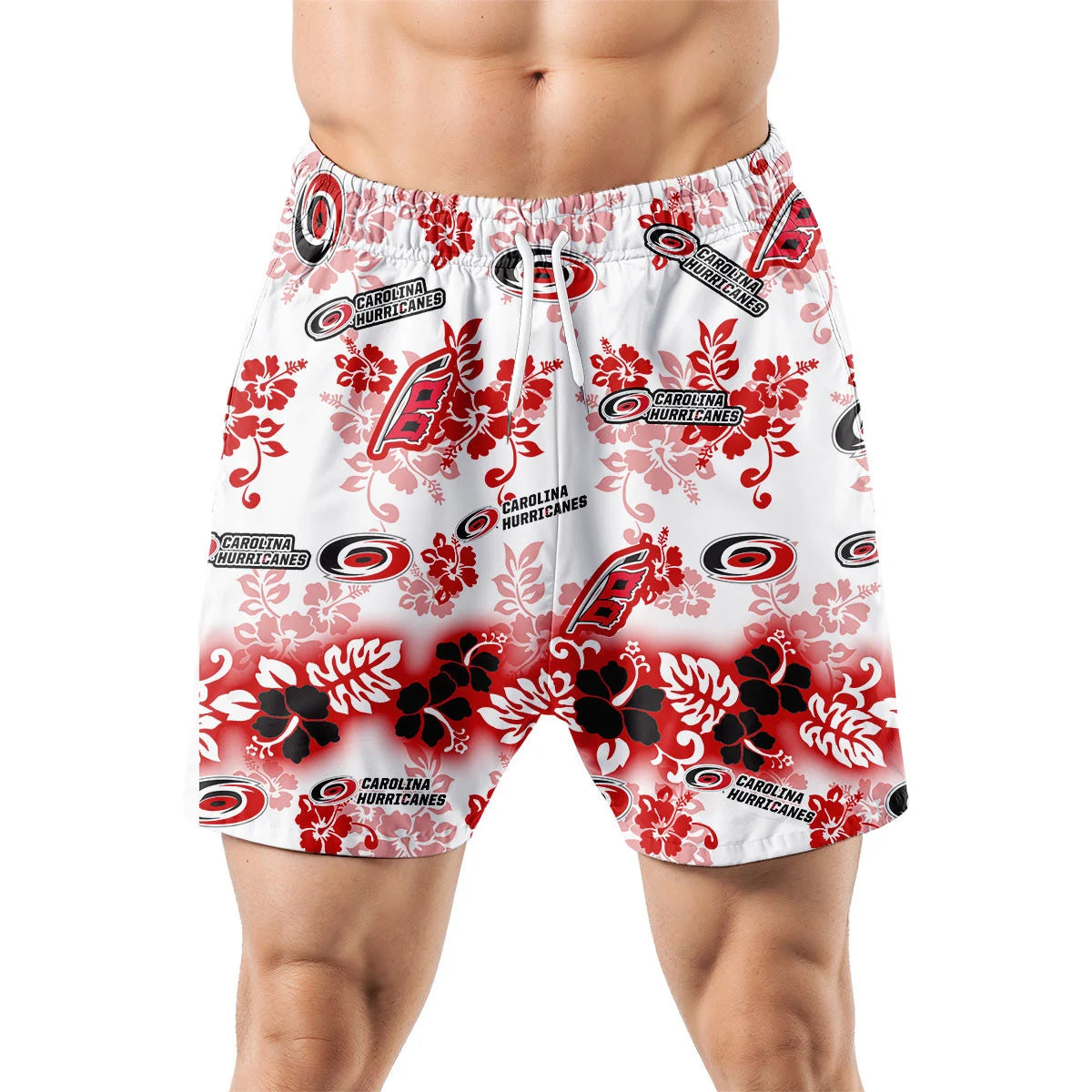 LIMITED EDITION - NEW CUSTOMIZED NHL07 CLH CAROLINA HURRICANES UNISEX HAWAIIAN SHIRT & SHORTS SET