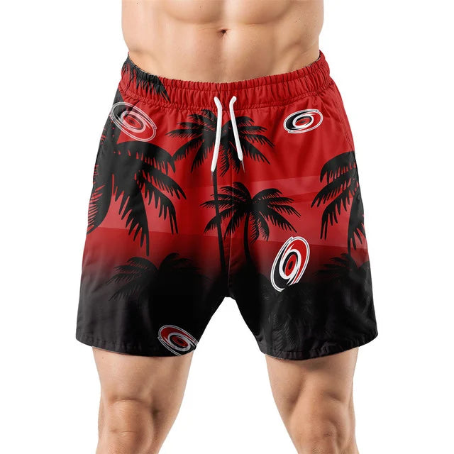LIMITED EDITION - NEW CUSTOMIZED NHL07 CLH CAROLINA HURRICANES UNISEX HAWAIIAN SHIRT & SHORTS SET