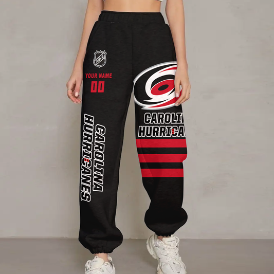 LIMITED EDITION - NEW CUSTOMIZED NHL07 CLH CAROLINA HURRICANES UNISEX LONG PANTS