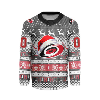 LIMITED EDITION - NEW CUSTOMIZED NHL07 CLH CAROLINA HURRICANES LONG SLEEVED T-SHIRT