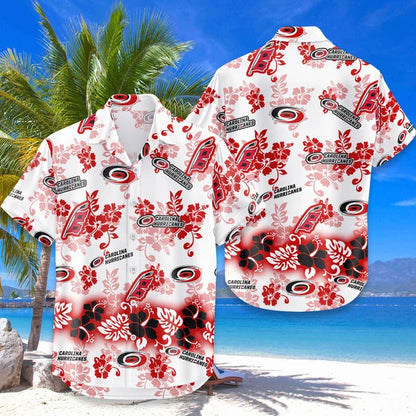 LIMITED EDITION - NEW CUSTOMIZED NHL07 CLH CAROLINA HURRICANES UNISEX HAWAIIAN SHIRT & SHORTS SET