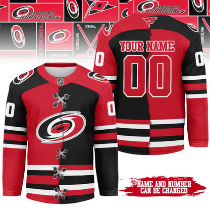 [SUPER SALE] NEW CUSTOMIZED NHL07 CLH CAROLINA HURRICANES UNISEX HOCKEY JERSEY