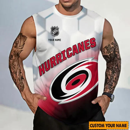 LIMITED EDITION - NEW CUSTOMIZED NHL07 CLH CAROLINA HURRICANES TANK TOP & GYM SHIRT