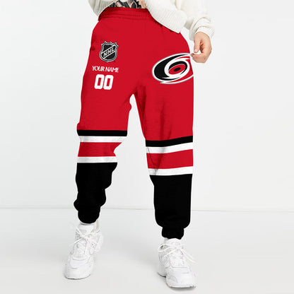 LIMITED EDITION - NEW CUSTOMIZED NHL07 CLH CAROLINA HURRICANES COMBO HOODIE & LONGPANTS