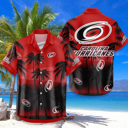LIMITED EDITION - NEW CUSTOMIZED NHL07 CLH CAROLINA HURRICANES UNISEX HAWAIIAN SHIRT & SHORTS SET