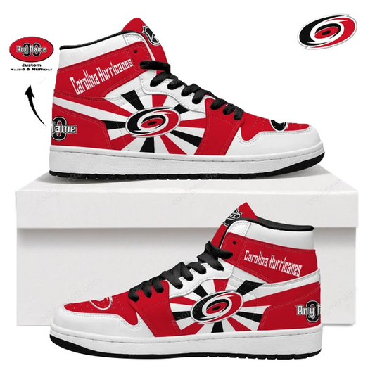 LIMITED EDITION - NEW CUSTOMIZED NHL07 CR HURRICANES AIR JORDAN SNEAKERS