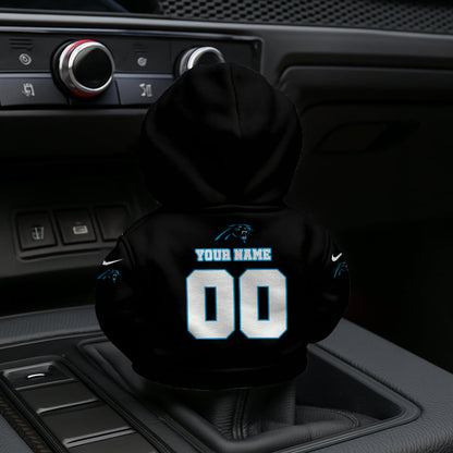 LIMITED EDITION - NEW CUSTOMIZED NFL23 CLP CAROLINA PANTHERS AUTOMOTIVE HOODIE SHIFT KNOB COVER