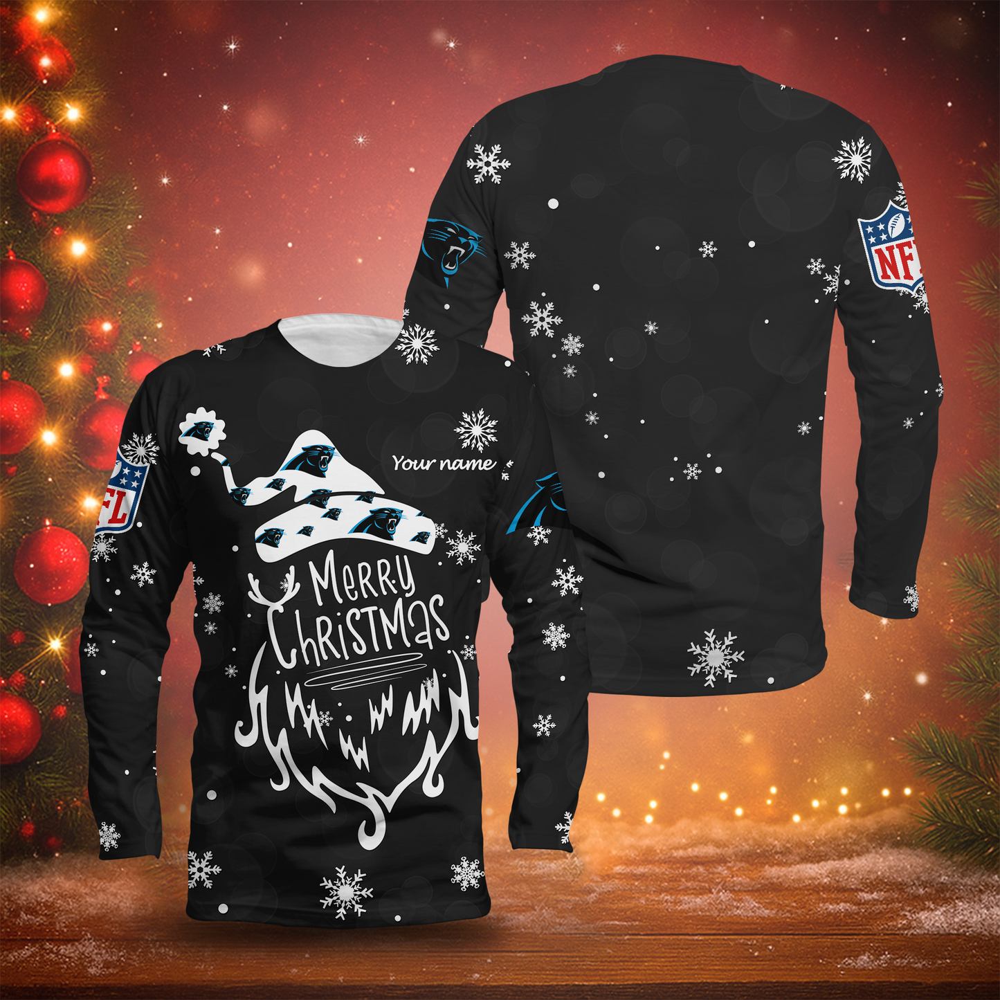 LIMITED EDITION - NEW CUSTOMIZED NFL23 CLP CAROLINA PANTHERS LONG SLEEVED T-SHIRT