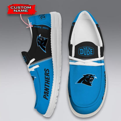 LIMITED EDITION - NEW CUSTOMIZED NFL23 CLP CAROLINA PANTHERS LOAFER SHOES