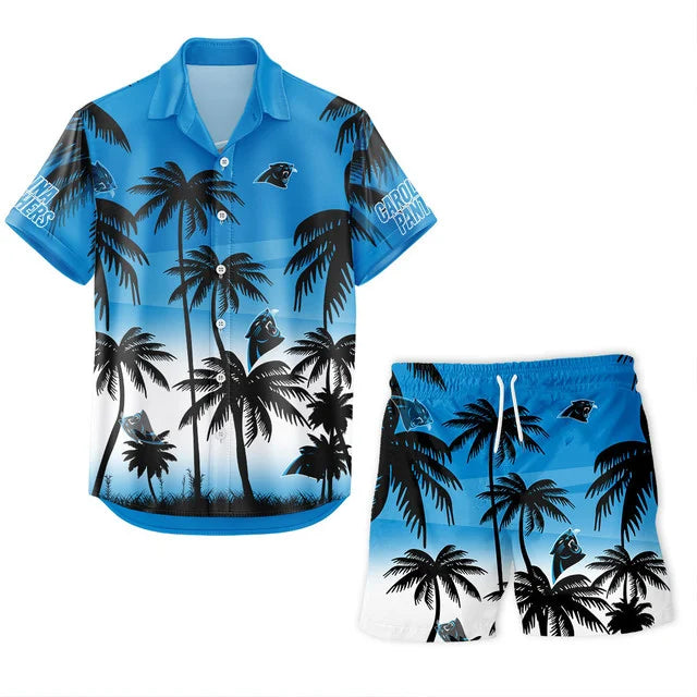 LIMITED EDITION - NEW CUSTOMIZED NFL23 CLP CAROLINA PANTHERS UNISEX HAWAIIAN SHIRT & SHORTS SET