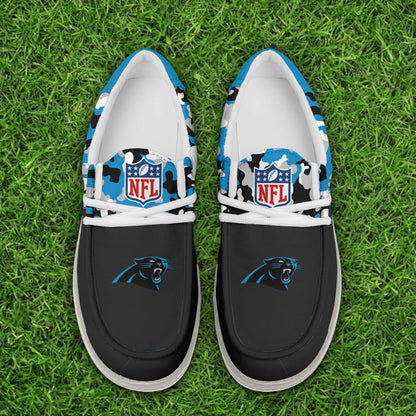 LIMITED EDITION - NEW CUSTOMIZED NFL23 CLP CAROLINA PANTHERS LOAFER SHOES