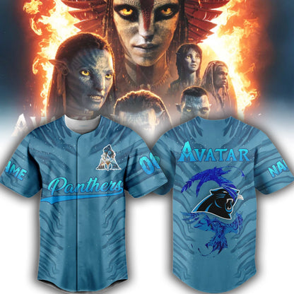 LIMITED EDITION - NEW CUSTOMIZED NFL23 CLP CAROLINA PANTHERS BASEBALL JERSEY