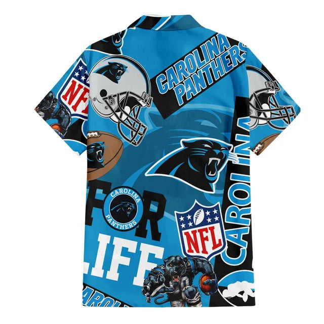 LIMITED EDITION - NEW CUSTOMIZED NFL23 CLP CAROLINA PANTHERS UNISEX HAWAIIAN SHIRT & SHORTS SET