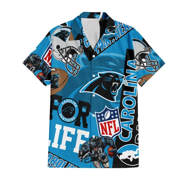 LIMITED EDITION - NEW CUSTOMIZED NFL23 CLP CAROLINA PANTHERS UNISEX HAWAIIAN SHIRT & SHORTS SET