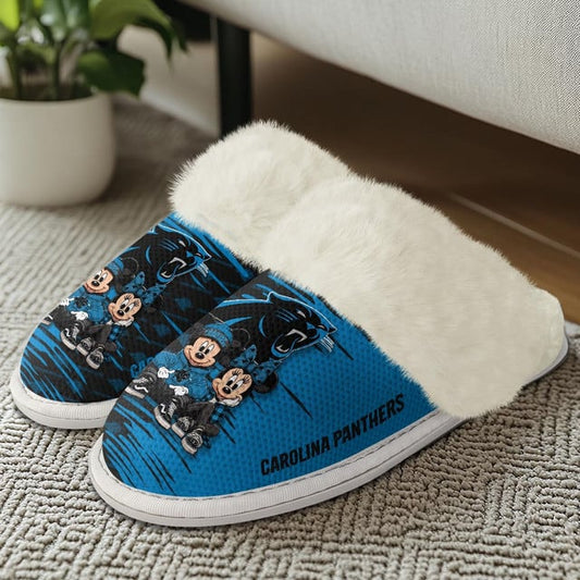 [SPECIAL OFFER] NEW CUSTOMIZED NFL23 CLP CAROLINA PANTHERS COTTON SLIPPERS