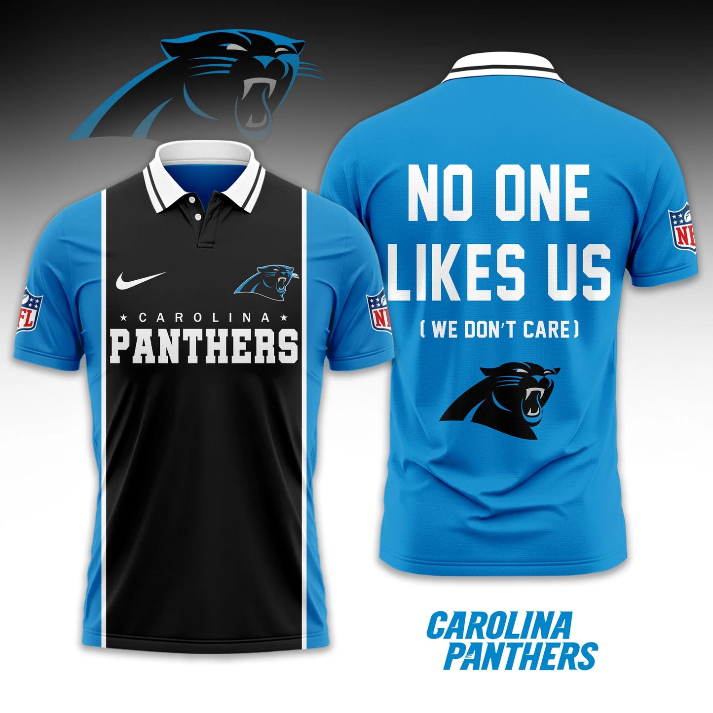 LIMITED EDITION - NEW CUSTOMIZED NFL23 CLP CAROLINA PANTHERS UNISEX T-SHIRT, POLO & HOODIE