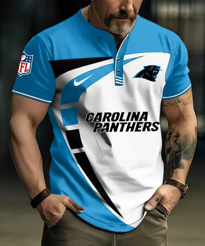 LIMITED EDITION - NEW CUSTOMIZED NFL23 CLP CAROLINA PANTHERS POLO SHIRT