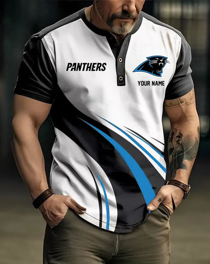 LIMITED EDITION - NEW CUSTOMIZED NFL23 CLP CAROLINA PANTHERS POLO SHIRT