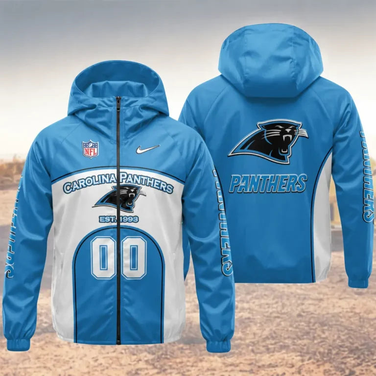 LIMITED EDITION - NEW CUSTOMIZED NFL23 CLP CAROLINA PANTHERS WINDBREAKER JACKET