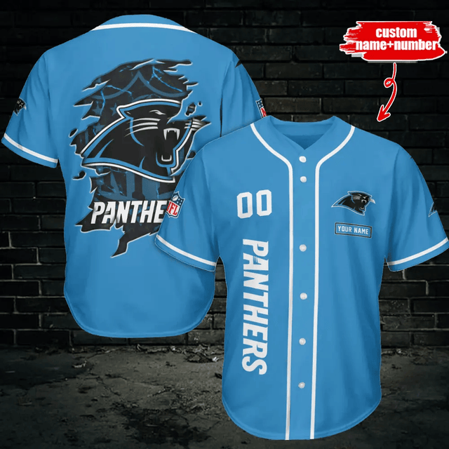 LIMITED EDITION - NEW CUSTOMIZED NFL23 CLP CAROLINA PANTHERS BASEBALL JERSEY