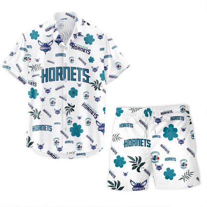LIMITED EDITION - NEW CUSTOMIZED NBA27 CHO CHARLOTTE HORNETS UNISEX HAWAIIAN SHIRT & SHORTS SET