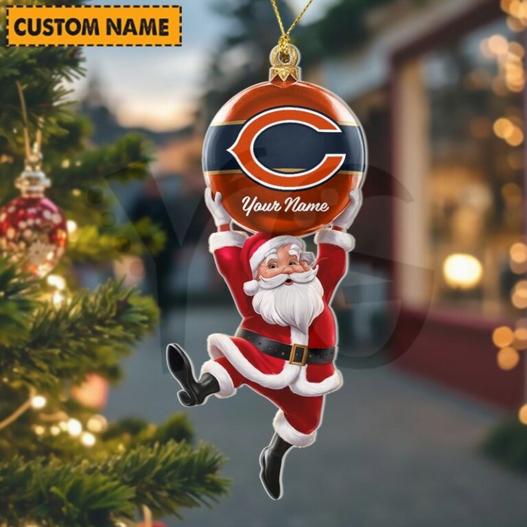 LIMITED EDITION - NEW CUSTOMIZED NFL26 CCB CHICAGO BEARS CHRISTMAS ACRYLIC ORNAMENT
