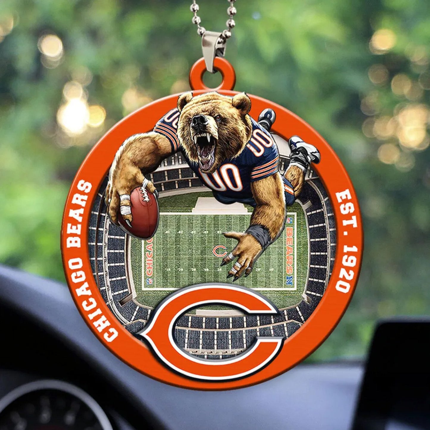 LIMITED EDITION - NEW CUSTOMIZED NFL26 CCB CHICAGO BEARS ORNAMENT