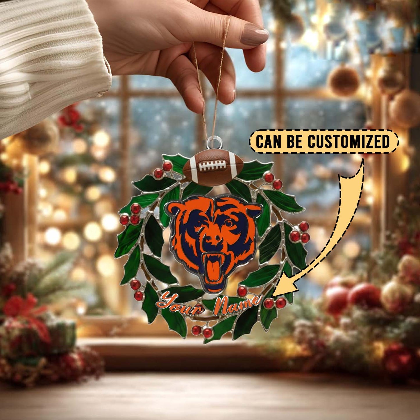 LIMITED EDITION - NEW CUSTOMIZED NFL26 CCB CHICAGO BEARS ACRYLIC ORNAMENT