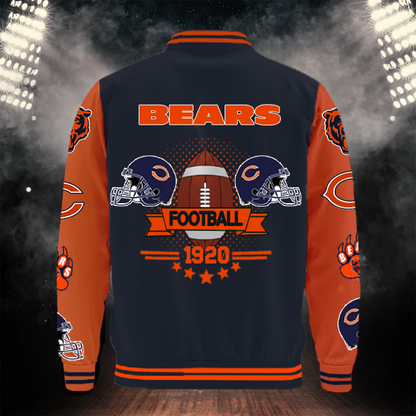 LIMITED EDITION - NEW CUSTOMIZED NFL26 CCB CHICAGO BEARS BASEBALL JACKET