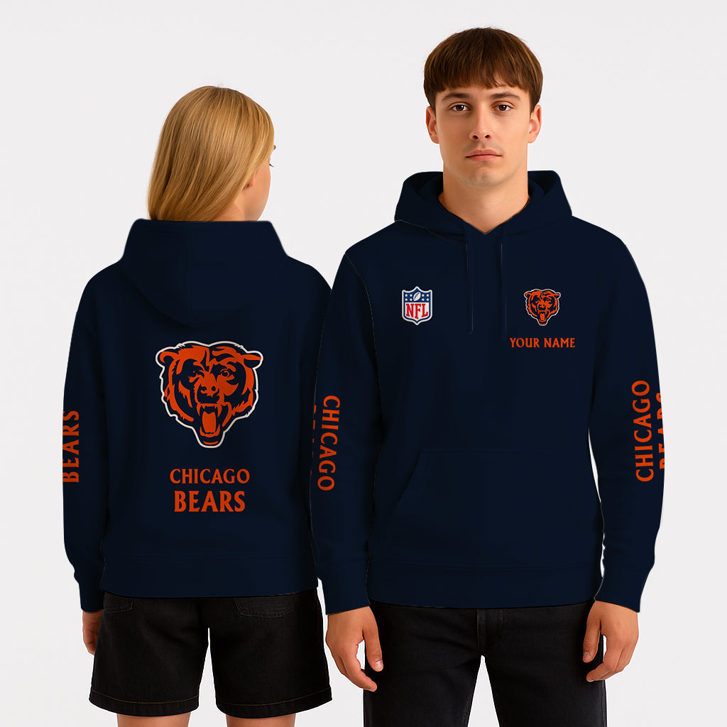LIMITED EDITION - NEW CUSTOMIZED NFL26 CCB CHICAGO BEARS UNISEX HOODIE