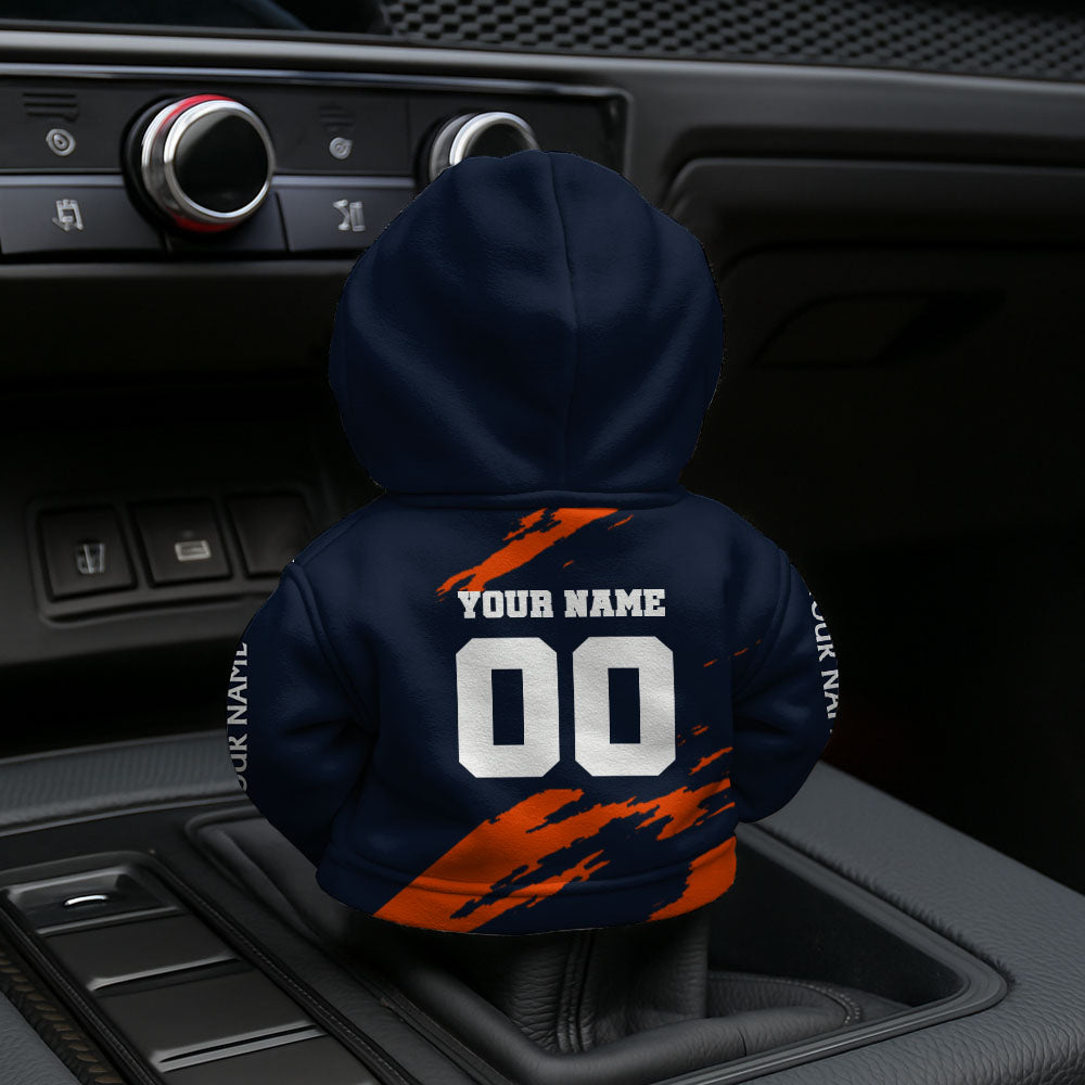 LIMITED EDITION - NEW CUSTOMIZED NFL26 CCB CHICAGO BEARS CAR HOODIE SHIFT KNOB COVER