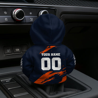 LIMITED EDITION - NEW CUSTOMIZED NFL26 CCB CHICAGO BEARS CAR HOODIE SHIFT KNOB COVER