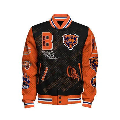 LIMITED EDITION - NEW CUSTOMIZED NFL26 CCB CHICAGO BEARS SATIN VARSITY JACKET & BASEBALL JACKET