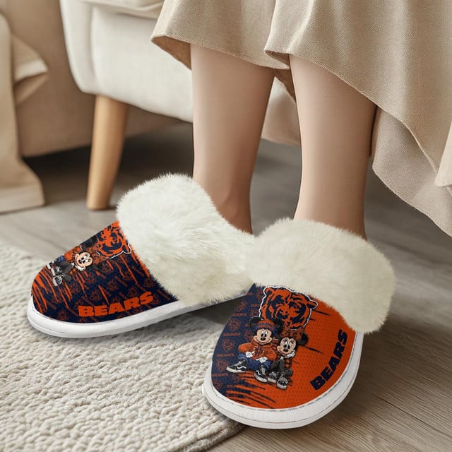 [SPECIAL OFFER] NEW CUSTOMIZED NFL26 CCB CHICAGO BEARS COTTON SLIPPERS