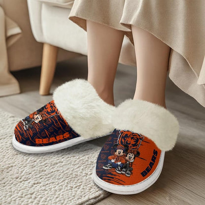 [SPECIAL OFFER] NEW CUSTOMIZED NFL26 CCB CHICAGO BEARS COTTON SLIPPERS